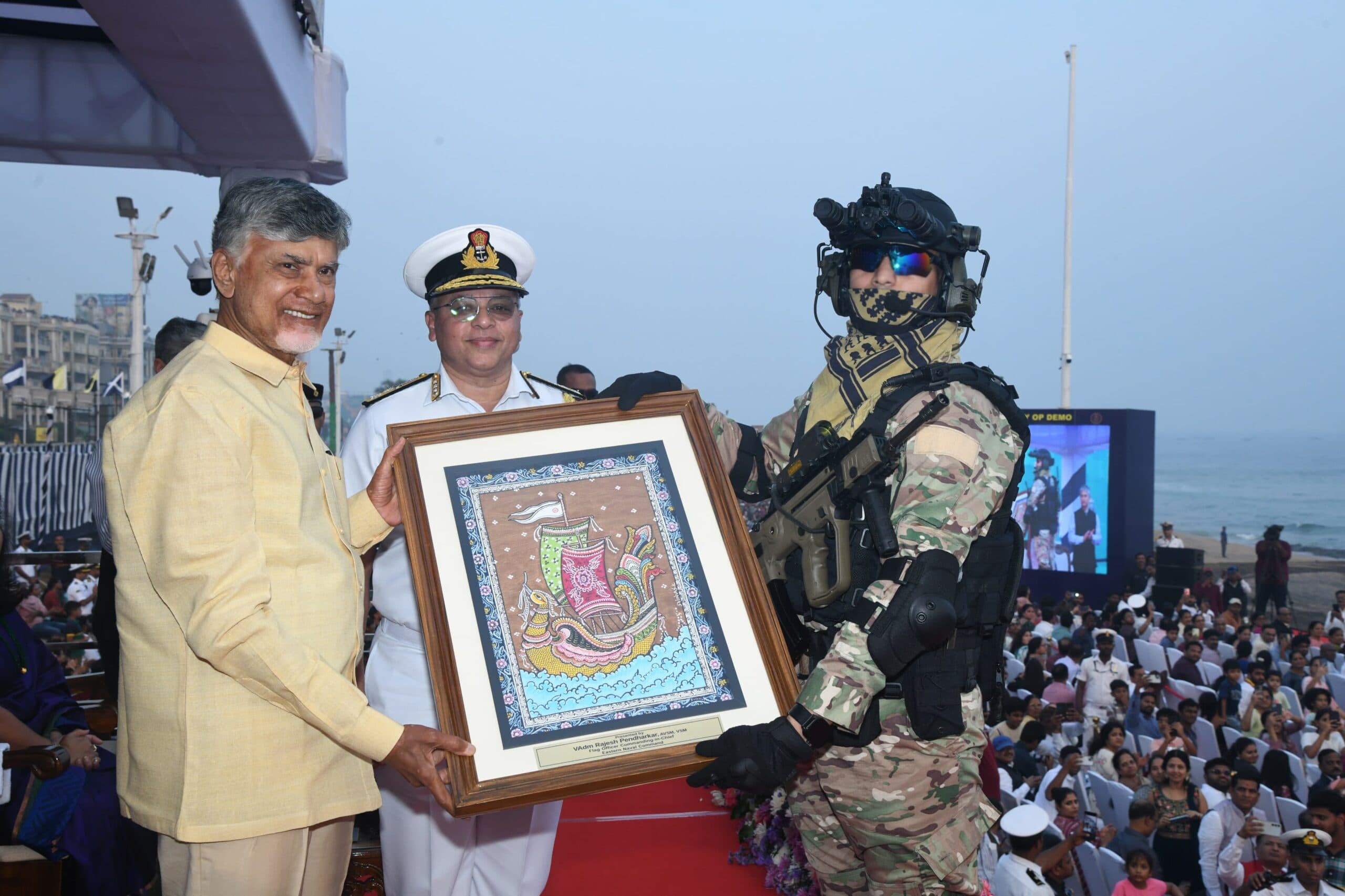 Indian Navy Displays Maritime Might at Visakhapatnam Event