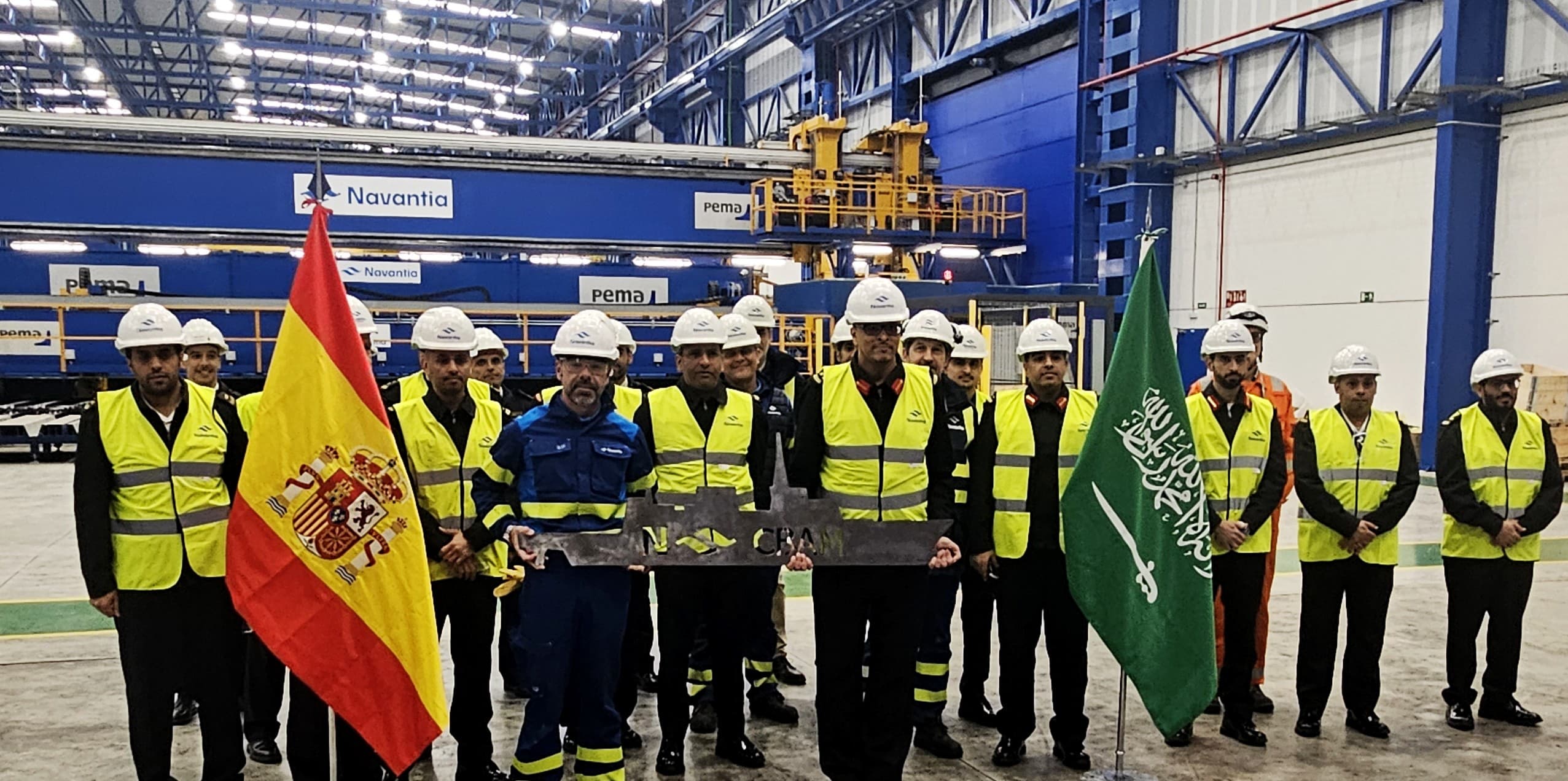 NAVANTIA cuts first steel for the 2nd corvette for Saudi Arabia in San Fernando shipyard