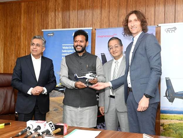 Airbus and Mahindra Sign H130 Helicopter Fuselage Manufacturing Deal
