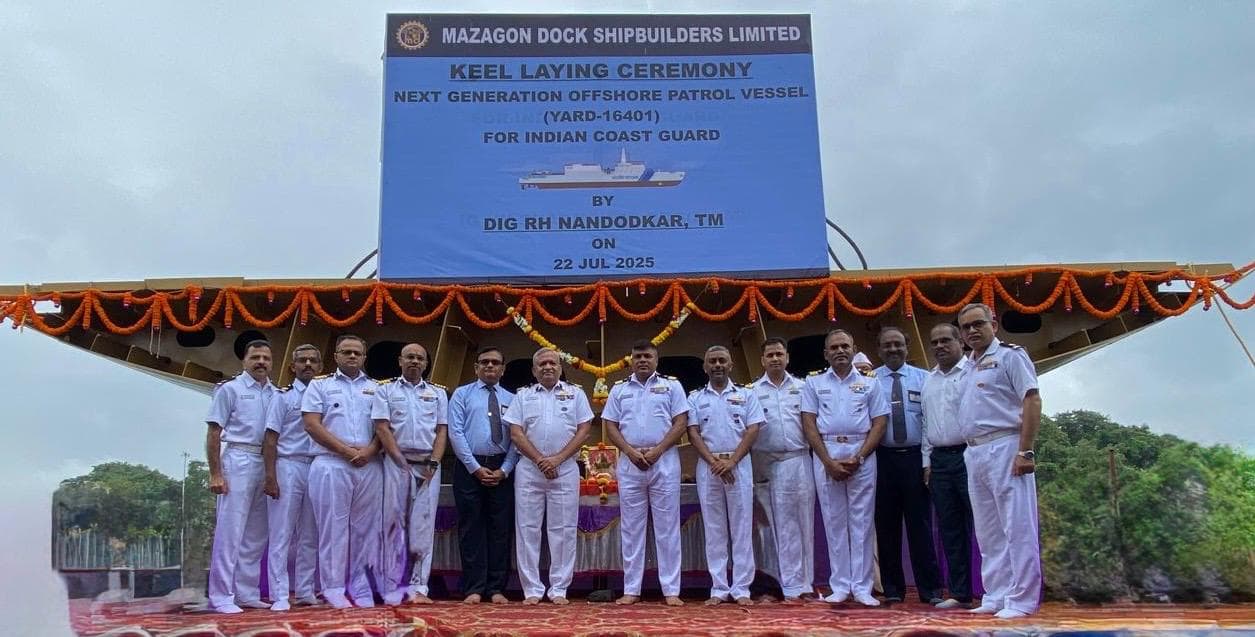 Keel Laid for First Next Generation Offshore Patrol Vessel of ICG